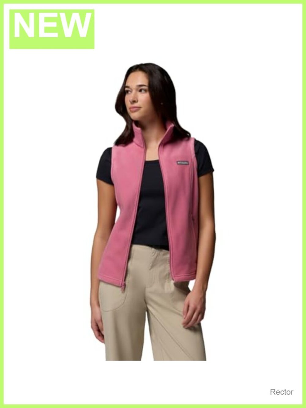 Columbia Women's Benton Springs Fleece Vest Zip Pockets Layer